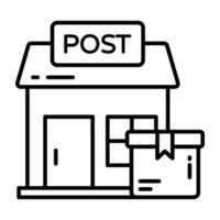 An icon Line design of post office vector