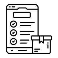 A perfect Line design icon of logistic list vector