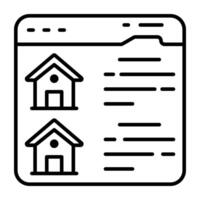 Conceptual icon of online property vector