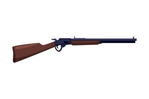 Hunting Rifle, Shotgun, Hunter Tackles Flat Illustration vector