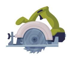 Powered Circular Saw with Tough Blade with Hard Toothed Edge Illustration vector