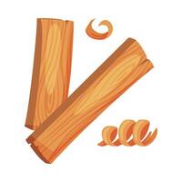Wooden Plank or Board with Rasping Curl Illustration vector