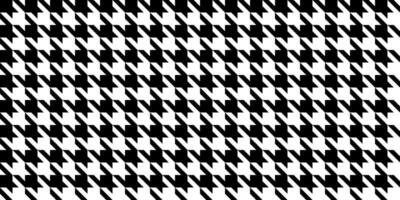 Houndstooth seamless pattern. Black and white dogs tooth repeated background Loopable fabric texture vector