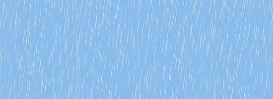 Seamless heavy rain pattern. Blue color pouring rain texture. Repeating falling water drops background. Sleet, hail or snow precipitation wallpaper. Diagonal downpour backdrop. vector