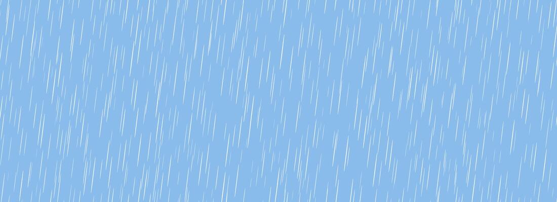 Seamless heavy rain pattern. Blue color pouring rain texture. Repeating falling water drops background. Sleet, hail or snow precipitation wallpaper. Diagonal downpour backdrop.