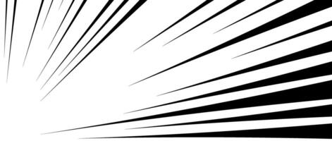 Diagonal speed lines background. Comic book explosion wallpaper. Abstract black and white flash frame design. Manga anime cartoon beam sun burst. Pop art corner effect. vector