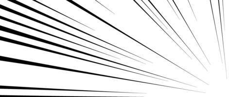 Diagonal speed lines background. Comic book explosion lines wallpaper. Abstract black and white flash frame design. Manga or anime cartoon book beam sun burst. Pop art corner effect. vector