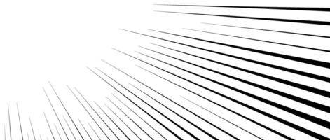 Diagonal speed lines background. Comic book explosion wallpaper. Abstract black flash frame design. Manga anime cartoon beam sun burst. Pop art corner effect. Striped backdrop vector