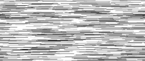 Seamless random lines pattern. White tv noise repeating background. Black and white horizontal irregular lines backdrop. Glitch or failure concept wallpaper. Graphic design illustration. vector