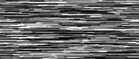 Seamless irregular lines pattern. White tv noise repeating background. Black white horizontal random lines backdrop. Glitch and failure concept wallpaper. Graphic design illustration vector
