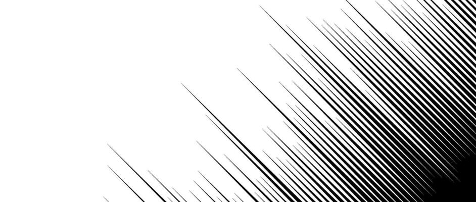 Straight speed lines repeating pattern. Black and white diagonal stripes gradient. Abstract fast effect texture. Comic or cartoon book rays and beams wallpaper.