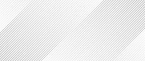 Abstract thin diagonal lines background. Slanted parallel white and grey stripes wallpaper. Geometric tech template texture for banner, poster, presentation, brochure, print, flyer, card, cover vector