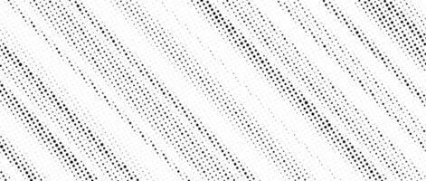 Halftone diagonal striped texture. White and black dotted oblique faded gradient. Grunge noise slanted lines background. Abstract pop art and comic wallpaper. Pixelated backdrop vector