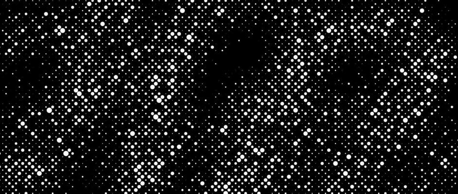 Halftone grunge overlay texture. Black and white dotted distressed background. Rough dirty surface for template, banner, poster, cover, collage, flyer. Grain noise gritty wallpaper