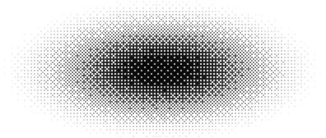 Ellipse halftone gradient texture. Dotted oval pattern background. Abstract 8 bit faded pop art wallpaper. Vanishing spotted pixelated design backdrop for banner, poster, flyer, cover. Bitmap vector