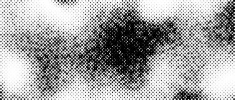 Halftone faded gradient texture. Grunge dirty spotted background. White and black sand noise wallpaper. Retro pixelated comic backdrop vector