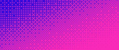 Pixelated corner gradient texture. Blue and pink dither diagonal pattern background. Abstract glitchy pattern. 8 bit game screen wallpaper. Pixel art retro illustration. Bitmap backdrop vector