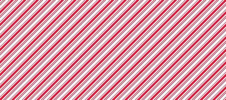 Red and white lines seamless pattern. Candy cane diagonal stripes background. Repeating decoration wallpaper. Winter holidays lines backdrop. Christmas peppermint present wrapping print design. vector