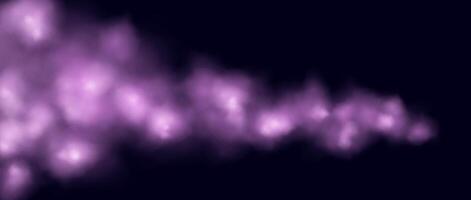 Purple neon smog background. Abstract flowing fog cloud wallpaper. Colorful spreading smoke or dust design for banner, poster, collage, cover, presentation, brochure. vector