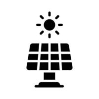 Introducing a glyph icon showing solar energy concept vector
