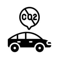 Designed a glyph style icon of no pollution advocacy vector