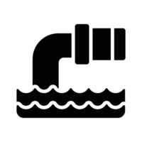 Well-crafted glyph icon symbolizing drainage system vector