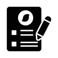 A premium glyph icon of environmental survey report vector