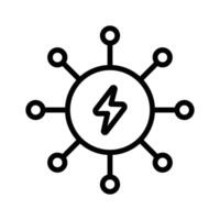 This outline icon simplifies the idea of energy source vector