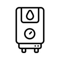 Bring attention to this outline icon of electric geyser vector