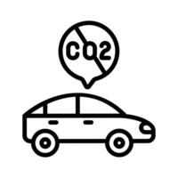 Designed an outline style icon of no pollution advocacy vector