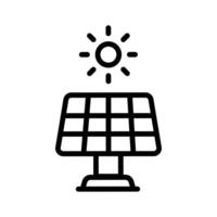 Introducing a linear icon showing solar energy concept vector