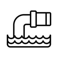 Well-crafted outline icon symbolizing drainage system vector