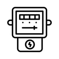 Latest linear icon of electric meter power tracking vector