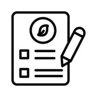 A premium outline icon of environmental survey report vector