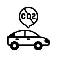 Designed a glyph style icon of no pollution advocacy. vector