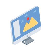 Get this isometric icon of modern graphic designing tool vector