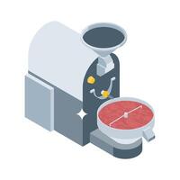 Modern 3d style icon of coffee production process vector