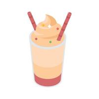 Easy to use 3d style icon of frothy hot coffee vector