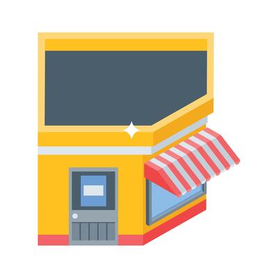 Ready to use 3d style icon of cozy coffee cafe