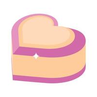 Handy 3d style icon of delicious heart cake vector
