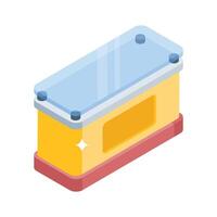 Sleek 3d style icon of coffee shop counter vector