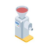 Trendy 3d style icon of espresso filter unit vector