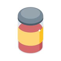 A sleek 3d style icon of powdered coffee jar vector