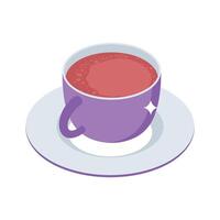 Trendy 3d style icon of elegant coffee serving tray vector