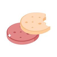 Premium 3d style icon of stacked chocolate cookies vector