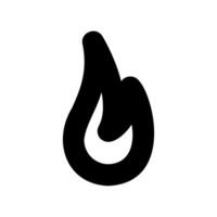 Simple Monochromatic Icon of a Stylized Single Flame vector