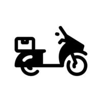 Scooter delivery icon for fast food or package service vector