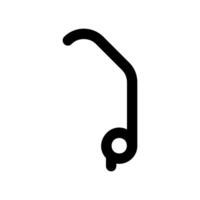 Minimalist black outline drawing of a contemporary water faucet, ideal for modern design vector