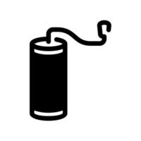 Manual coffee grinder with a hand crank for grinding beans vector