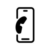 Smartphone screen displaying an incoming or ongoing phone call icon vector
